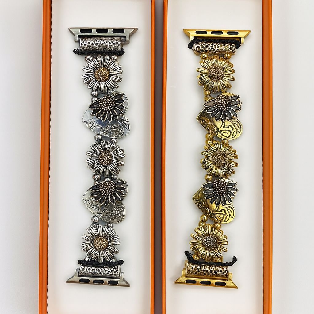 Pulseira elastica de flores elegante premium para apple watch e smartwatch 38/40/41/42/45/49mm