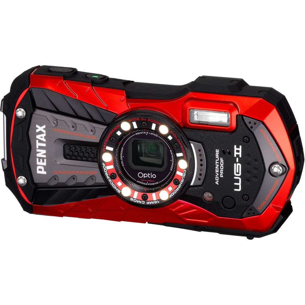 [used] PENTAX Waterproof Digital Camera Optio WG-2 (Vermilion Red) Approximately 16 Megapixels CALS Mode OPTIOWG-2RD