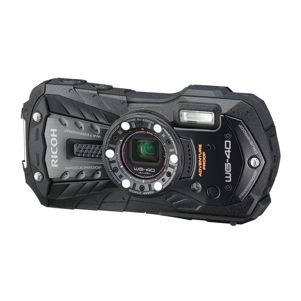 [used] RICOH Waterproof Digital Camera RICOH WG-40 Black — Waterproof to 14m, Shockproof from 1.6m, Coldproof to -10°C