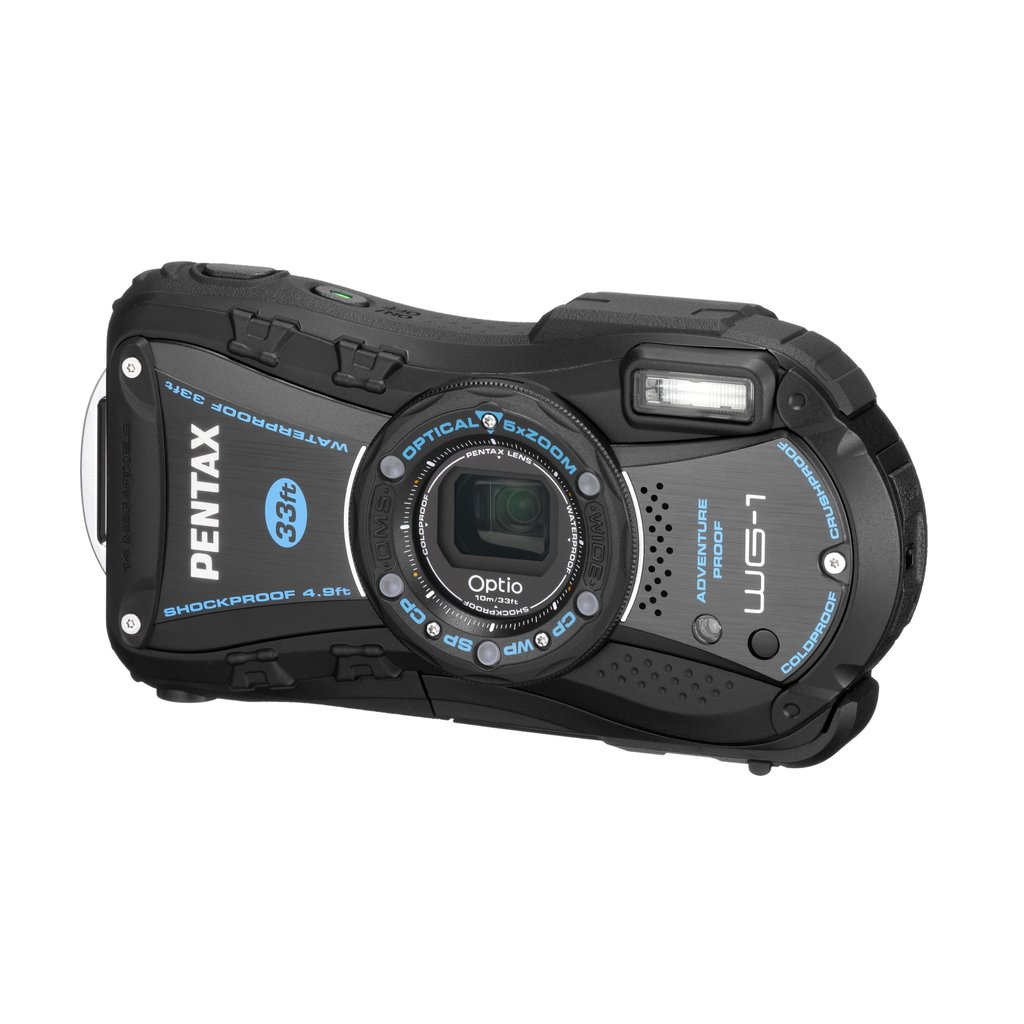 [used] PENTAX Waterproof Digital Camera Optio WG-1 Black Approx. 14 Megapixels Wide-Angle 28mm Optical 5x CALS Mode 10m