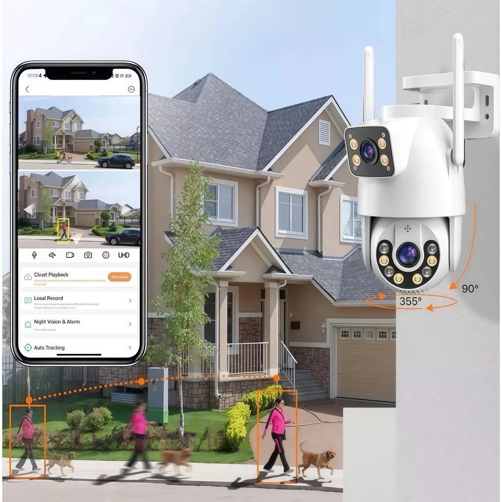 YOOSEE APP Dual Lens Waterproof Security Camera IP66 WiFi IP Camera 360