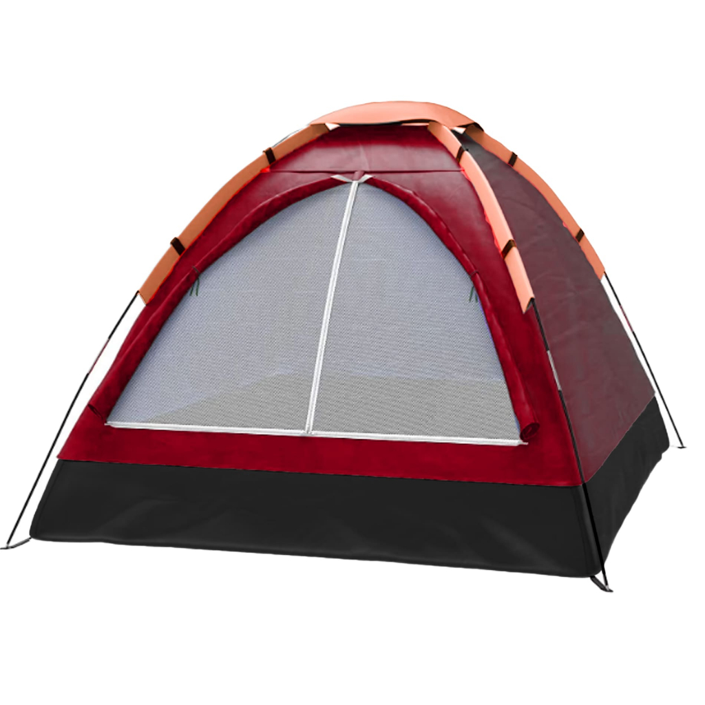 Barraca Acampar Tenda Acampamento Iglu Portátil 4 Pessoas 200*135*100cm Ar Livre Pesca Vermelho Escuro WCT FITNESS