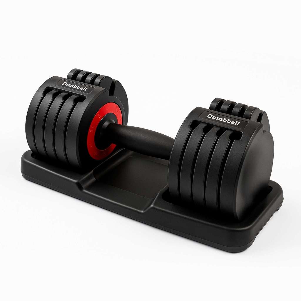 Halter Dumbbell Regulável 20kg Portátil com trava Rápida Prático eficiente (Base inclusa)