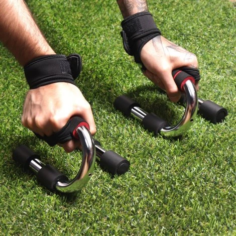 Barra De Flexão Apoio Força Portátil De Chão De Peito Taf Braço Suporte Fixo PushUp Vermelho