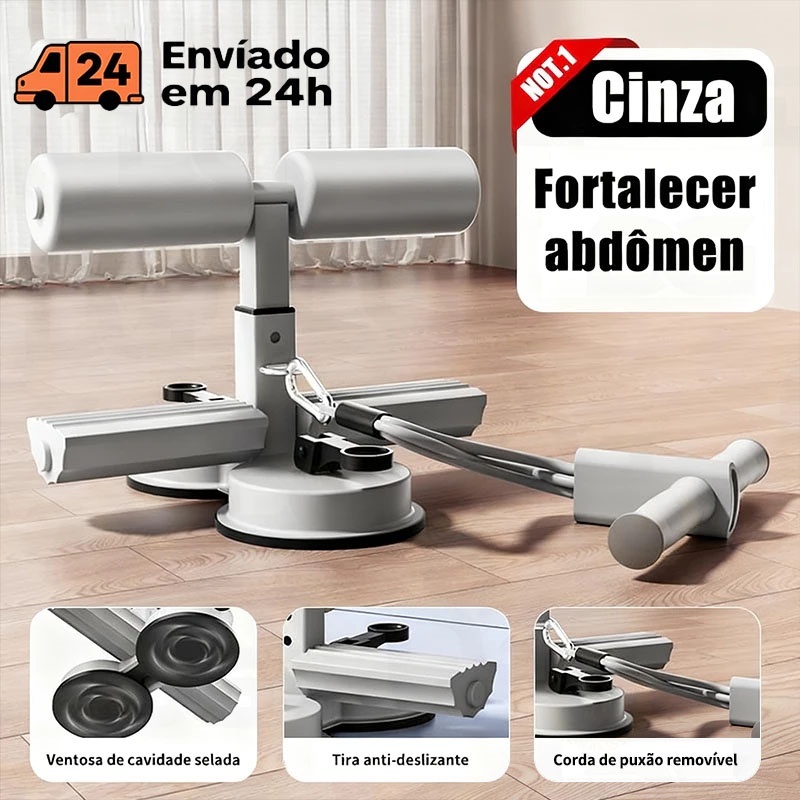 Portable Abdominal Trainer with Strong Suction Cups, 3 Adjustments | Protects the stomach/knees. | Home/Academy /Durable