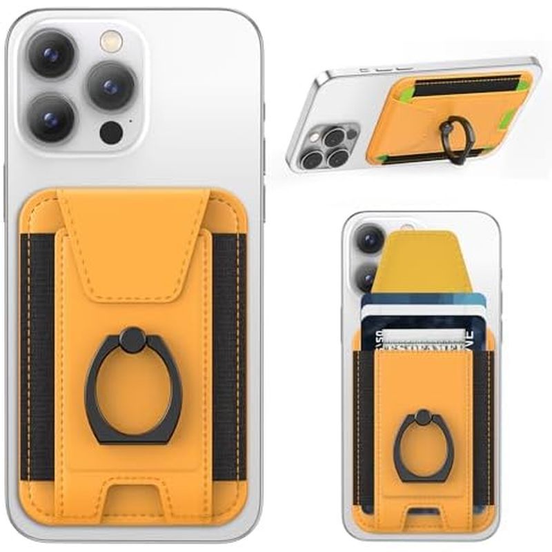 older for iPhone 17/16/15, iPhone 14/13/12 Series, Leather Magnetic Phone Wallet with Privacy Flap, RFID Blocking, Black