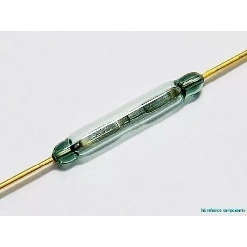 Kit 100 Peças Sensor Magnético Reed Switch Na 2x14mm Dourado
