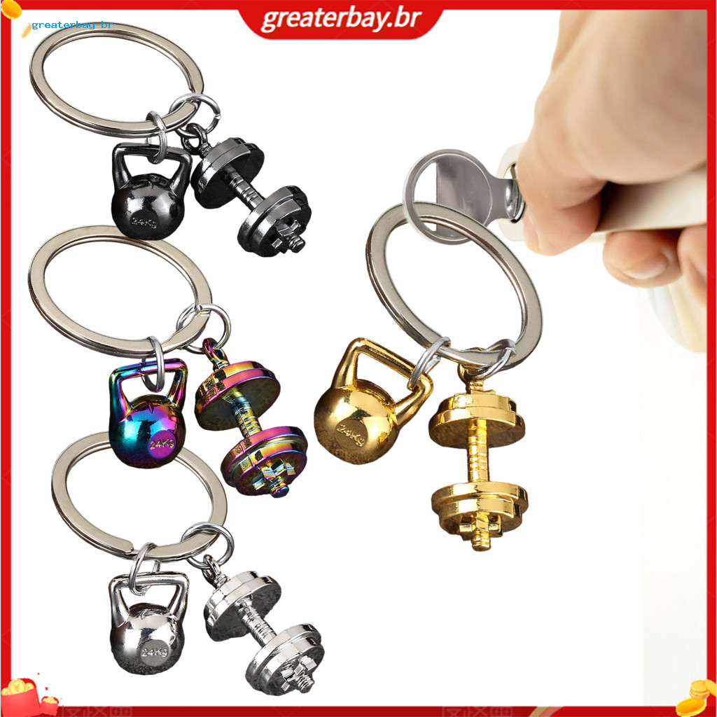 Metal Weightlifting Keychain Pendant Lightweight Portable Charm for Backpack Bag Car – Durable Fitness Accessory Gift