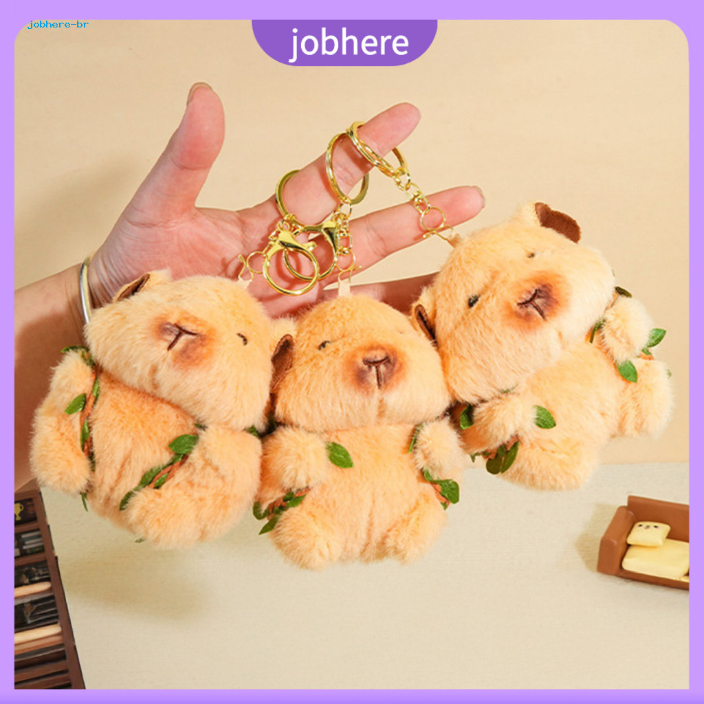Portable Keychain Accessory Cute Plush Hamster with Fruit Design – Soft Pendant for Backpack Bag Car Smooth Texture Co