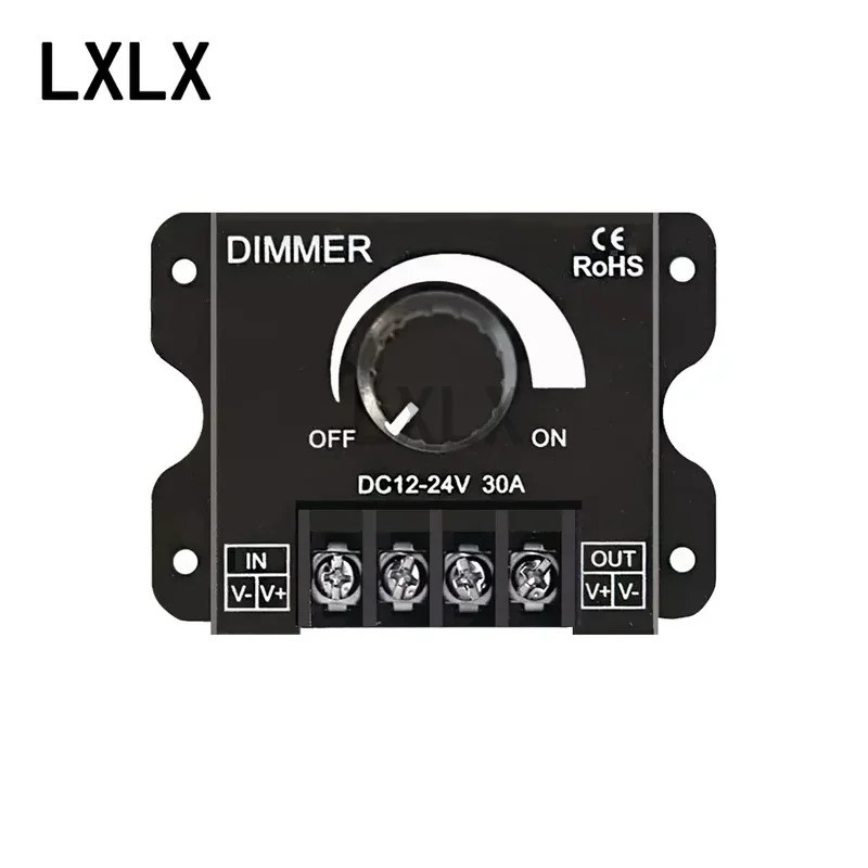 1pcs LED Dimmer Switch Rotary Switch DC 12V 24V 30A 360W Voltage Regulator Adjustable Controller for LED Strip Light LED