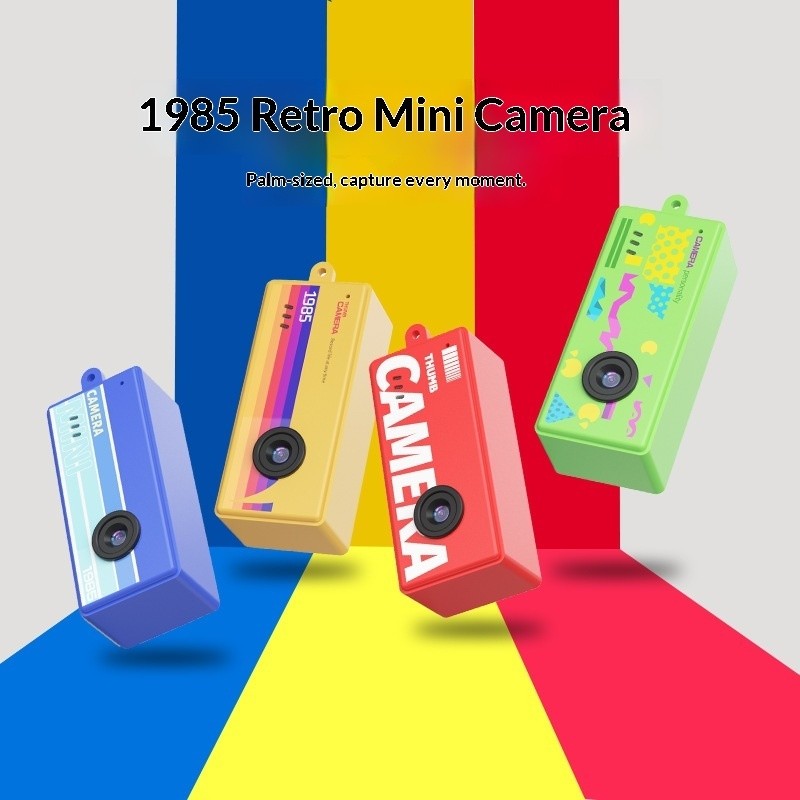 Câmera Digital Para Webcam 1080P HD Portátil Retro Chaveiro Cam Vlog Tiro Diário Presente De Aniversário