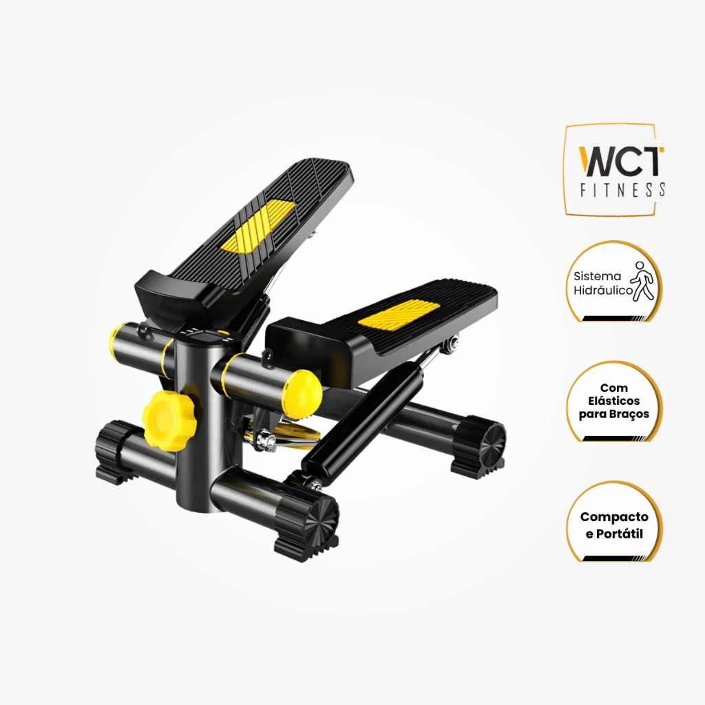 Mini stepper com elásticos WCT Fitness