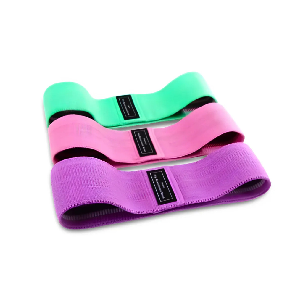 Kit 3 Faixas Elásticas Fitness Mini Band Para Exercícios