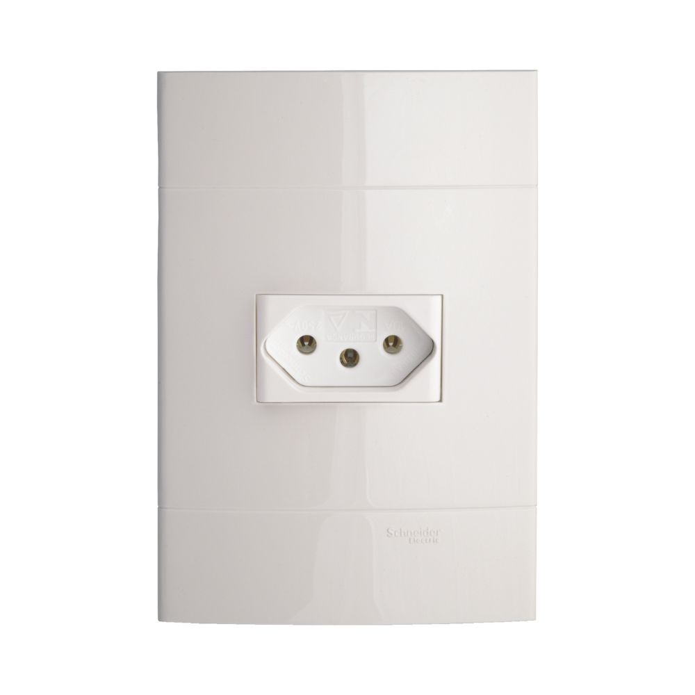 Conjunto Tomada 2p+t 20a 250v Pl/br - Decor - Prm0444731 - Schneider Electric