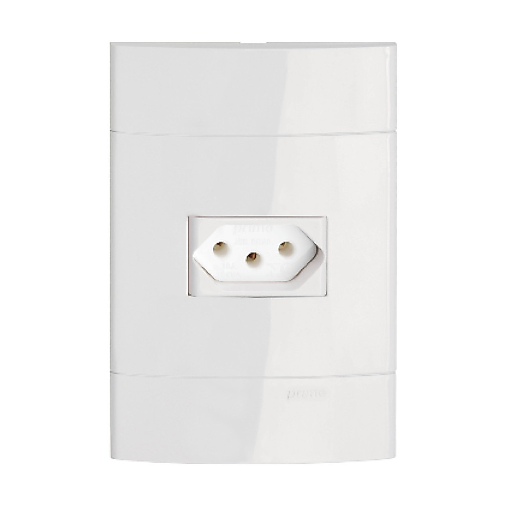 Conjunto Tomada 2p+t 10a 250v Pl/br - Decor - Prm0444721 - Schneider Electric