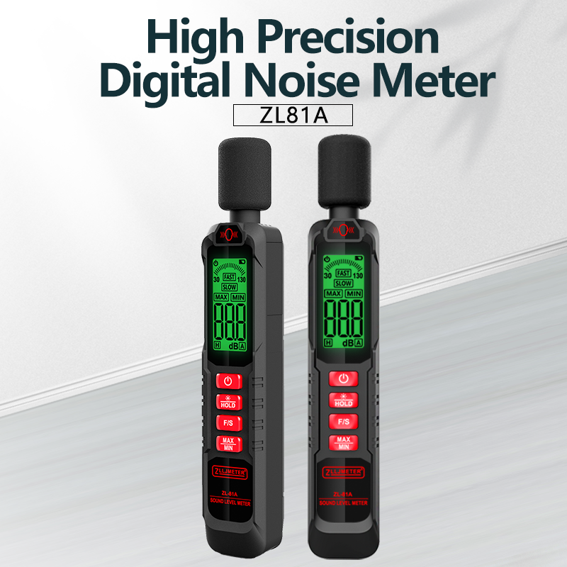 Medidor Digital de Ruído Compacto: Medição de Nível Sonoro de 30~130dB, Monitor de Decibéis de Ruído | Ideal para