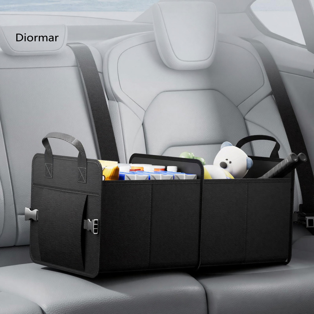 Scratch-resistant Car Cargo Organizer Non-slip Base Luggage Foldable Trunk with 2 Compartments for Groceries for Southea