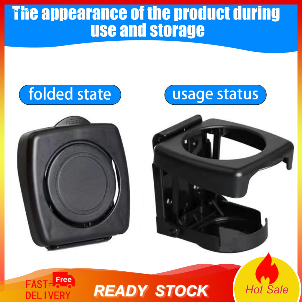 Boat Drink Holder Foldable Universal Car Cup with Adjustable Clip-on Vent Mount Shock-absorbing Pads Portable for Rv Van