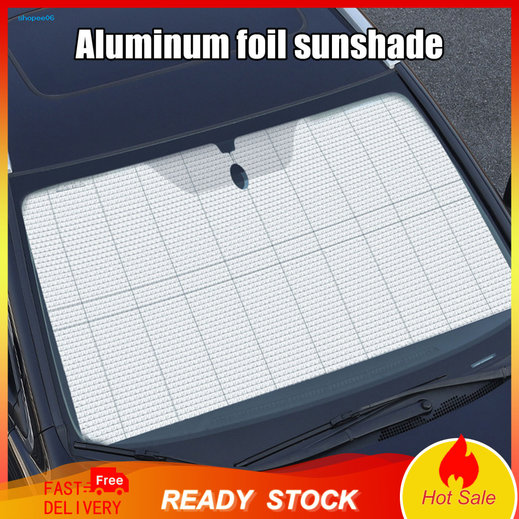 Car Windshield Cover Sunshade for Universal Foldable Sun Shade with Uv Protection – Reflective Aluminum Foil for Heat