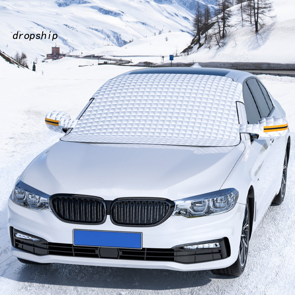 Auto Car Snow Cover for Windshield with Strong Magnets Foldable Anti-frost Ice Protector Sun-resistant Front for Univers