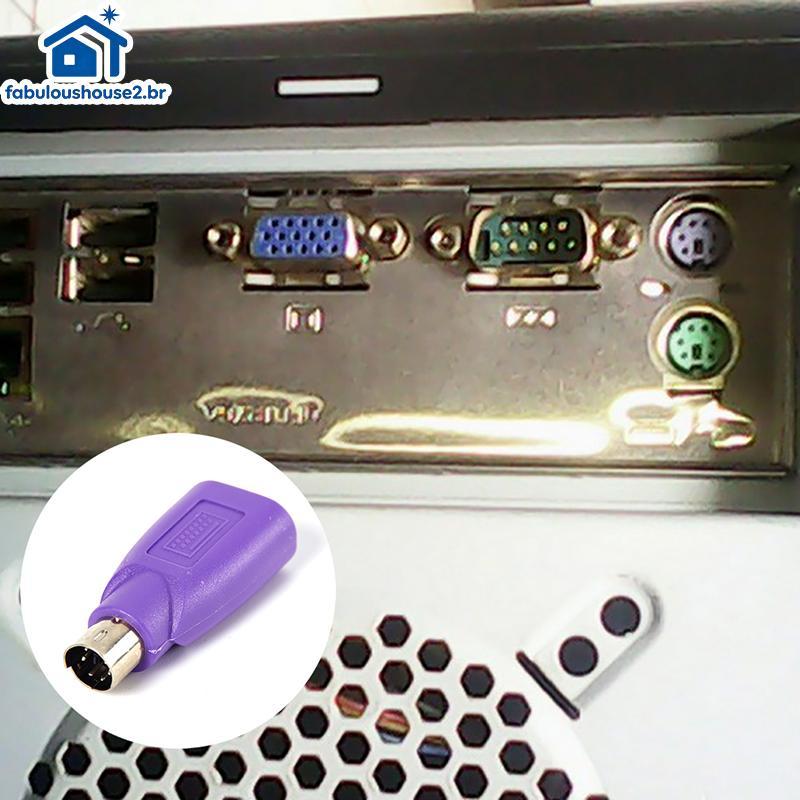 FABUL 1Pc USB Fêmea Para/2 Macho Adaptador Conversor Teclado Mouse Ratos U-Gate Portão Redondo