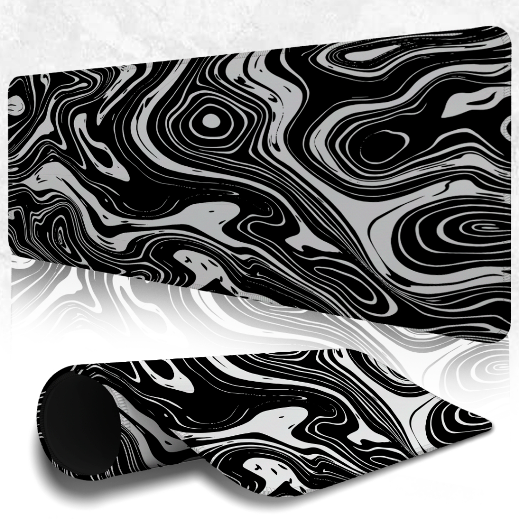 MousePad Speed Gamer Antiderrapante Bordas Costuradas Confortavel Sem Relevos Com Estampa Abstrata Electric Fingerprint