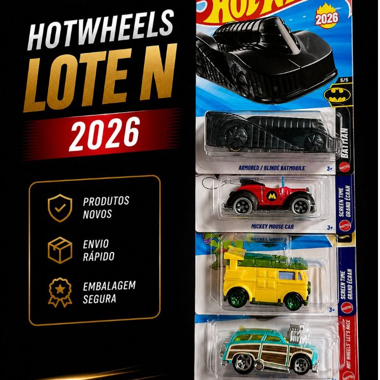 Hot Wheels - Lote N 2026 - Mouse Car Batmobile Party Wagon Impala SS RAM 1500 JCW Electric Surf N Turf Cupra