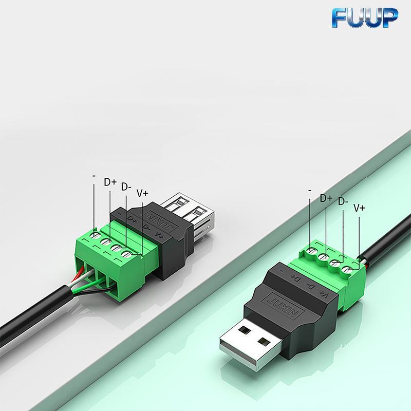 FUUP USB Plugue Sem Solda Macho Fêmea Telefone Móvel Teclado Mouse Conector Plug Quente