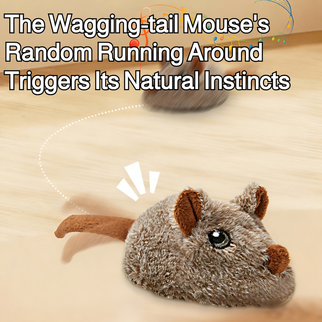 [Divertido e Interativo] Electric Cat Toy, Mouse [Realistic Movement & Obstacle Avoidance], Rato Elétrico/Gato Brinquedo