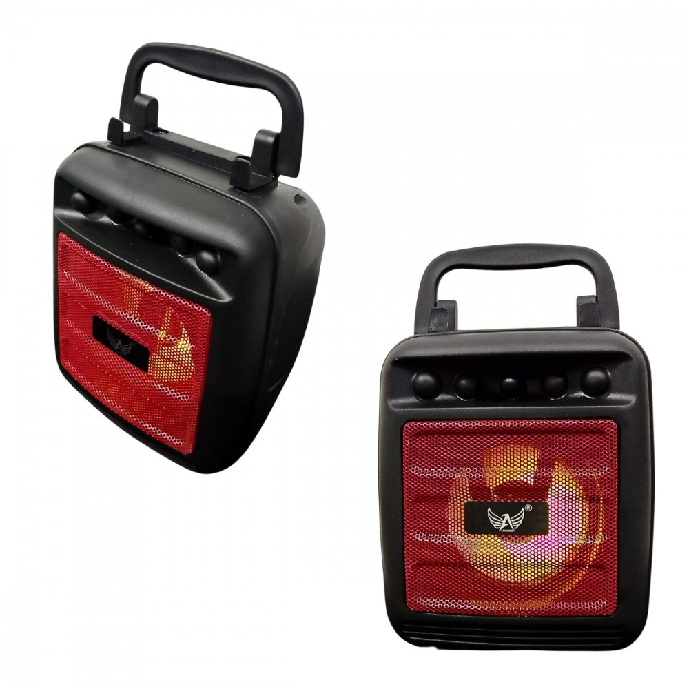 Mini Caixa de Som Portátil Altomex 8W com LED RGB e Suporte para Celular AL-1028/AL-1029 - Cor Azul