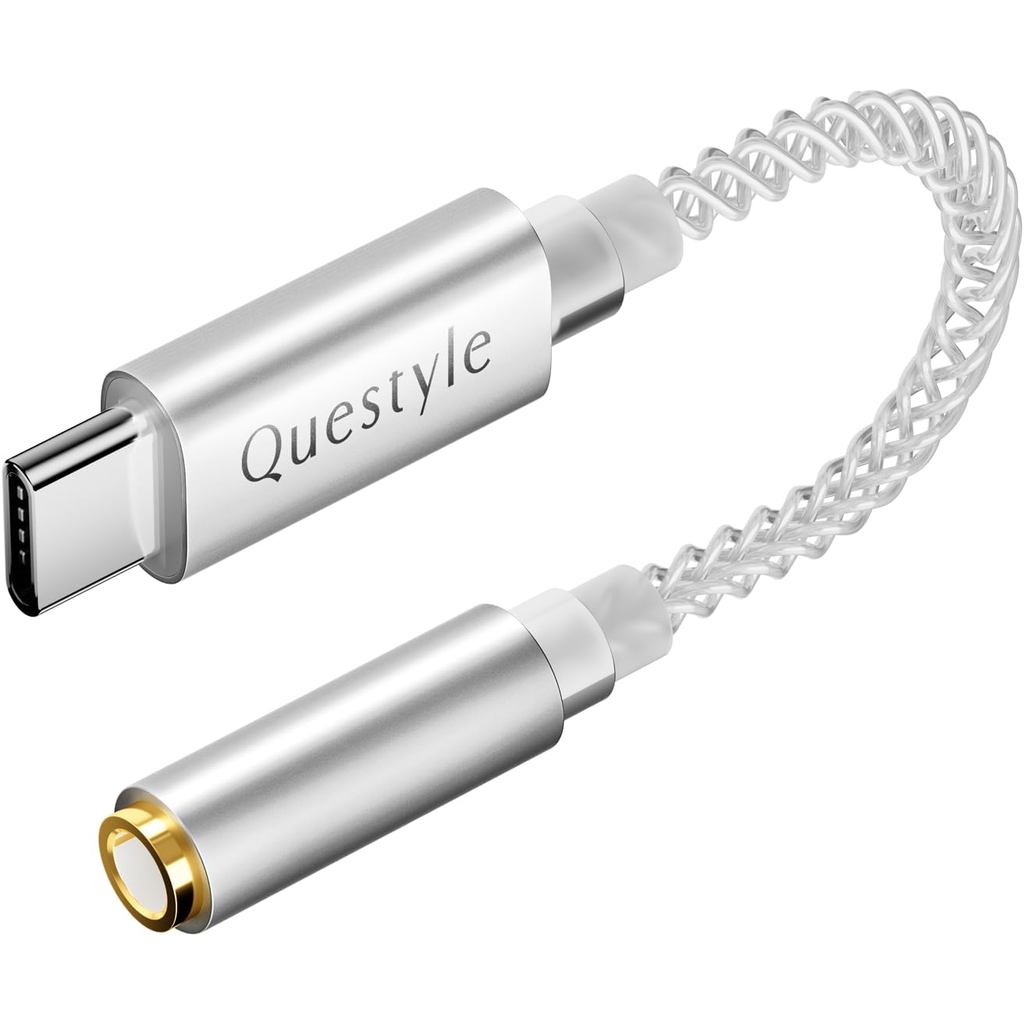 USB C to 3.5mm Headphone Jack Audio Adapter, Aux to USB-C Dongle Cable with Chip CX31993 for iPhone 17 Pro Max/17 Pro, 1