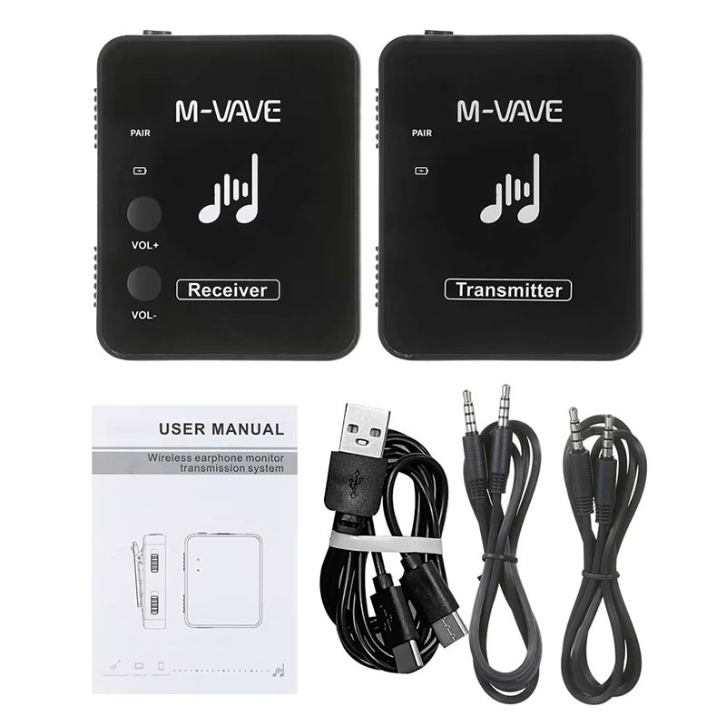 M-vave M8 Wp-10 2.4G Wireless Transmission Headphone Earphone MS-1 Monitor System Transmitter Receiver Streaming