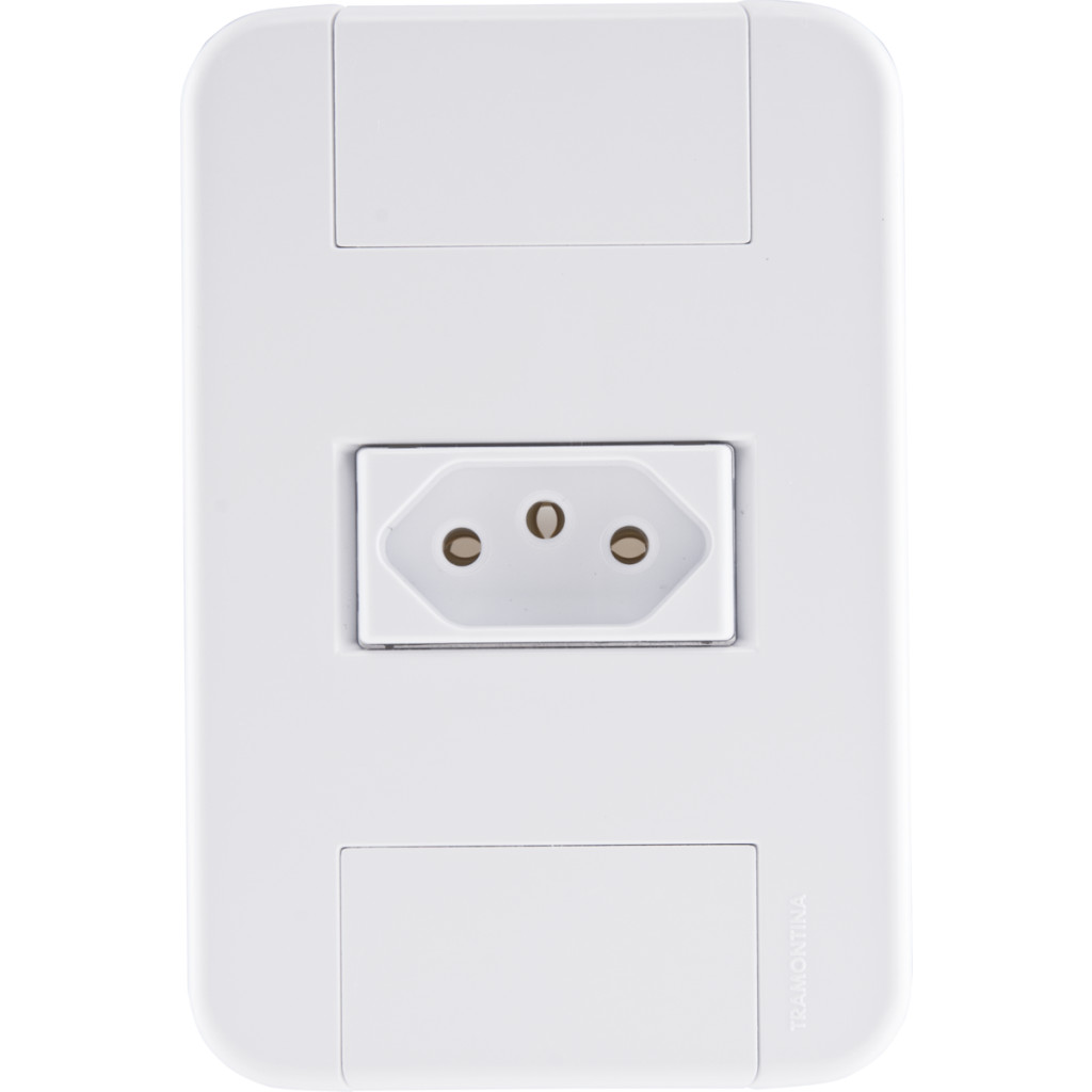 CONJUNTO 4X2 COM 1 TOMADA 2P+T 20A 250V TABLET BRANCO TRAMONTINA