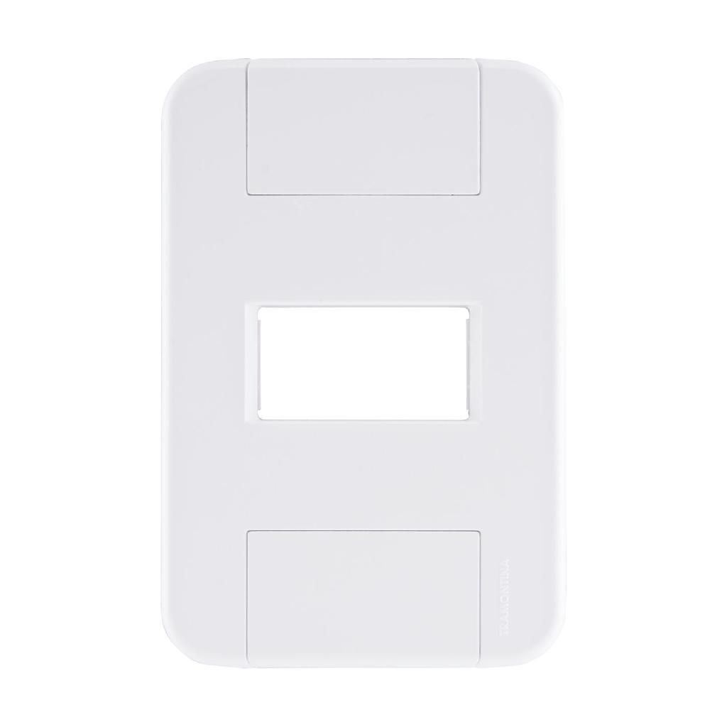 PLACA 1 POSTO HORIZONTAL 4X2 TABLET BRANCA TRAMONTINA