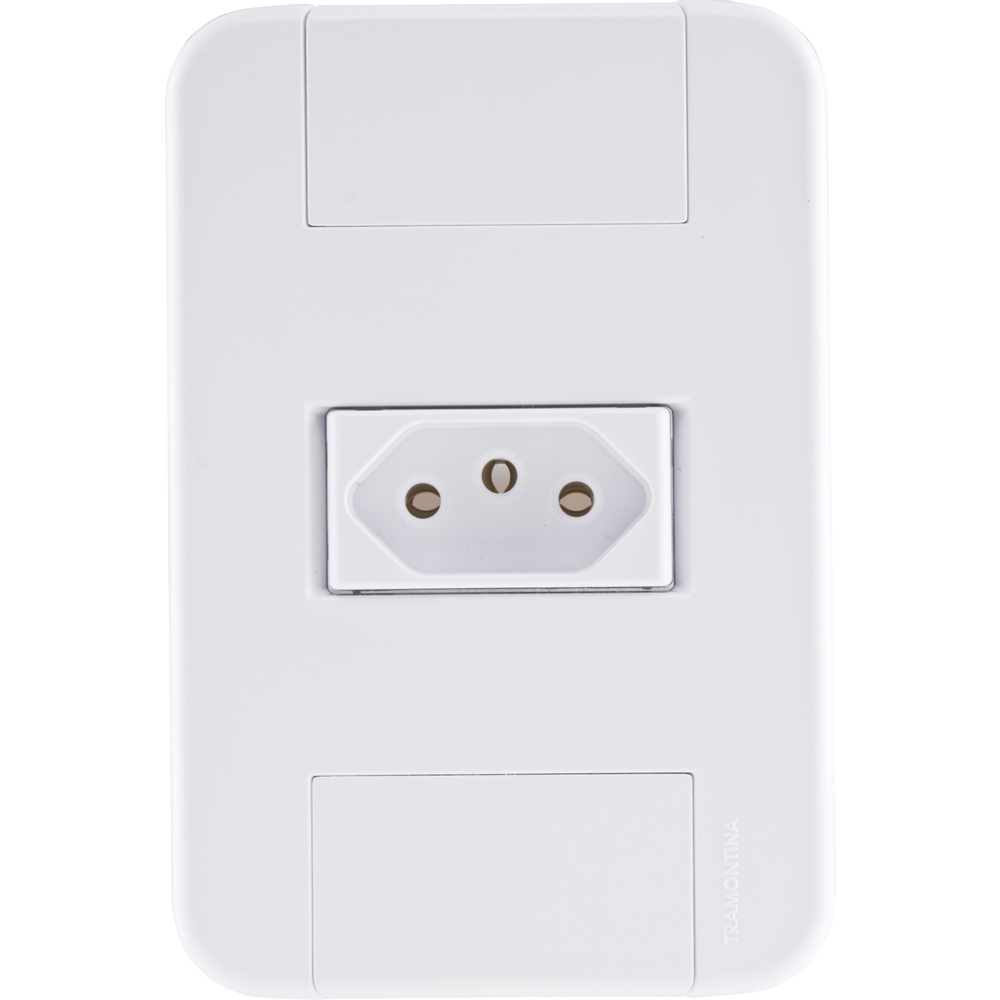 Conjunto 4x2 com 1 Tomada 2P+T 10 A 250 V Tramontina Tablet Branco