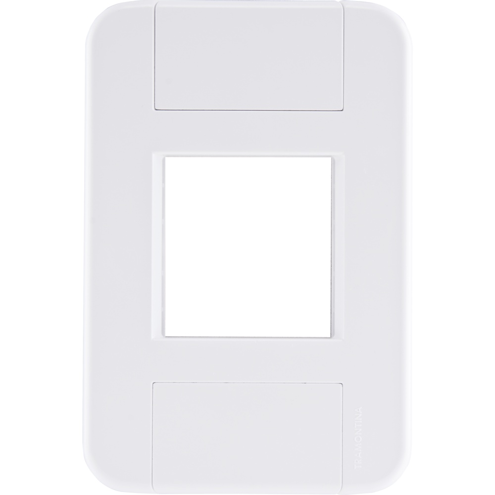Placa 2 Postos Juntos 4x2 Tramontina Tablet Branca