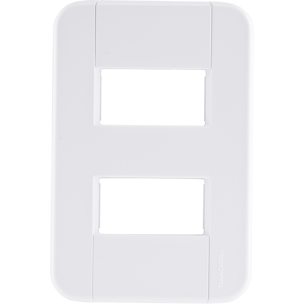 Placa 2 Postos Afastados 4x2 Tramontina Tablet Branca