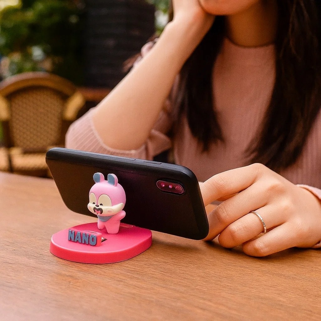 Suporte Celular Mesa Tablet Smartphone Base Apoio Encosto Segura Em Pé Bicchinho Presente Assistir