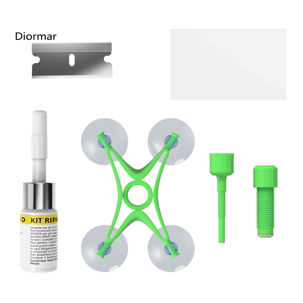 Portable Windshield Repair Kit Reusable Car – Professional Chip Fix Tool Permanent Bonding Prevents Spread for Southea