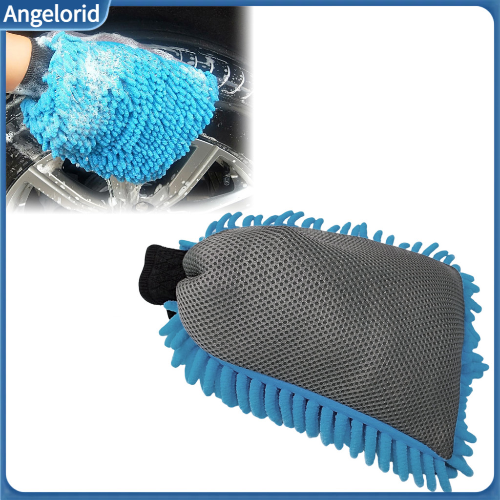 Professional Auto Detailing Tools Chenille Microfiber Car Wash Mitts with Elastic Cuffs – Double-sided Scratch-free Gl