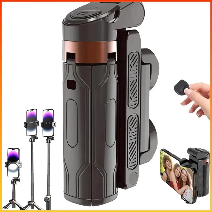 Bluetooth 360 Selfie Stick with Tripod° Adjustable for Cell Phone Android iOS Photos Videos Live Portable