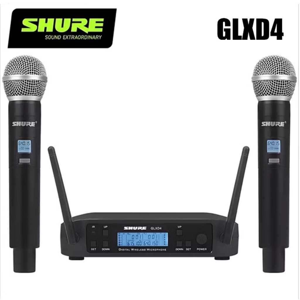 Microfone Shure Glxd4 Beta 58a UHF Profissional Sem Fio Para Grandes Eventos Digitais.