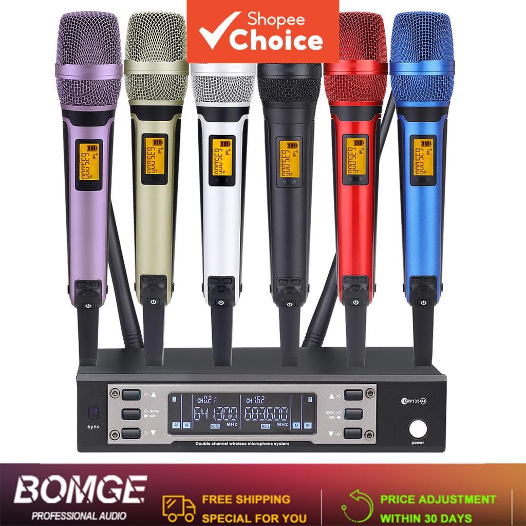 BOMGE SKM 9000 Sistema de Microfone Digital UHF Duplo Sem Fio
