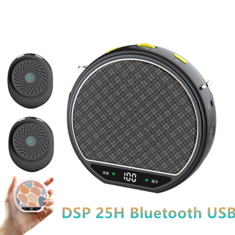 M28 Microfone de Lapela Wireless Amplificador Digital Antirruído 25H Bluetooth USB para Professores