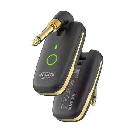 Aroma Aru-10 Electric Guitar Pickup Transmitter Receiver System 7 Channels UHF Channel for Electric Guitar Bass Amplifie