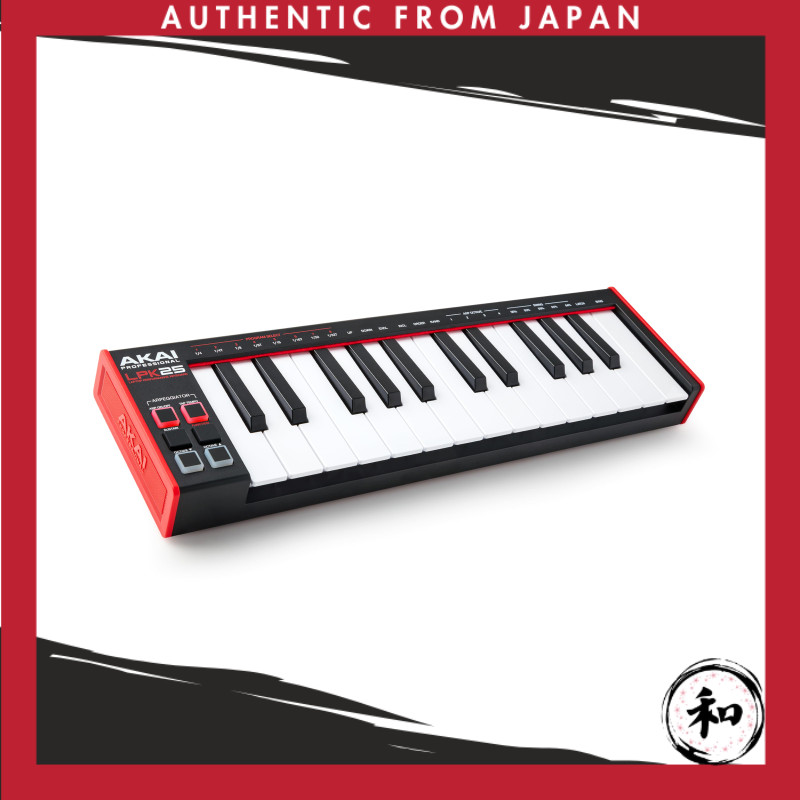 Akai Professional controlador MIDI USB com teclado de 25 teclas, arpejador e software de produção musical incluso,