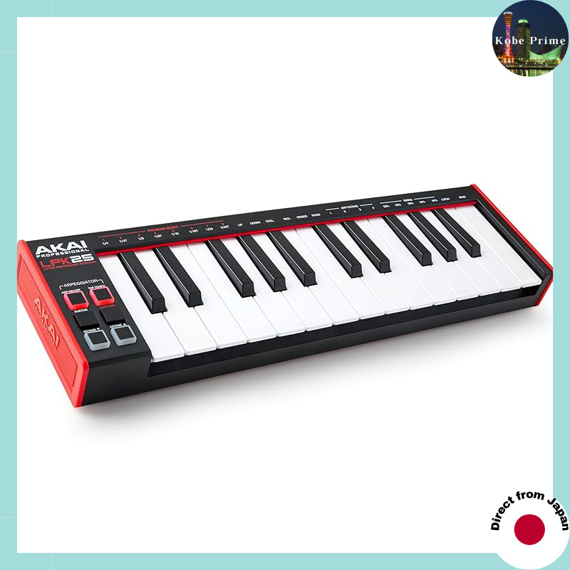 Controlador De Teclado MIDI USB Akai Professional LPK25 De 25 Teclas Com Arpeggiador E Software De Produção De Música Para Mac/Windows-Preto