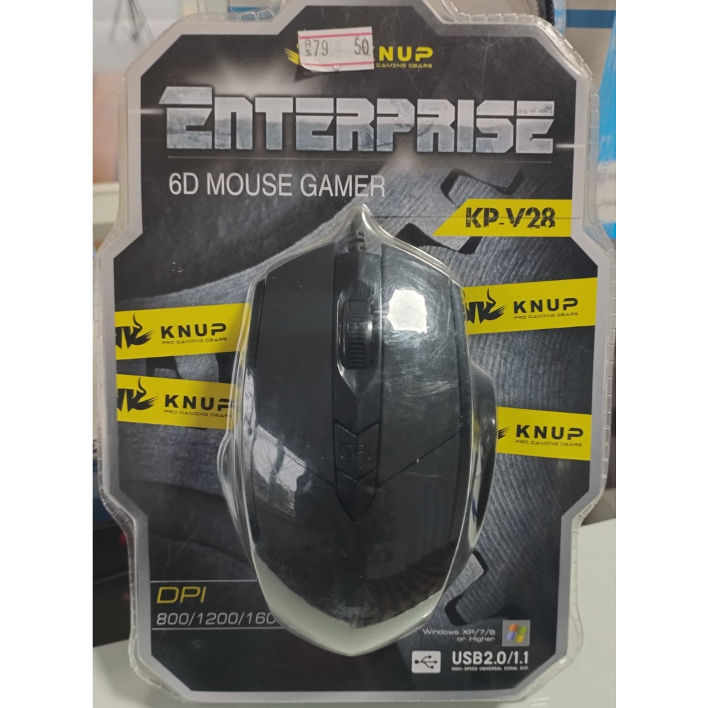 Mouse gamer usb professional para jogos 6 bastões 2400 dpi 6D KP-V28