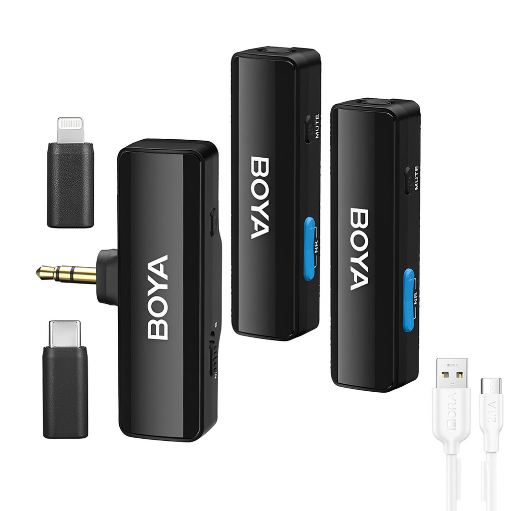 Microfone Lapela Boya Boyalink A2 + Cabo Usb 2.0 A/C Branco (K-6151-5863)