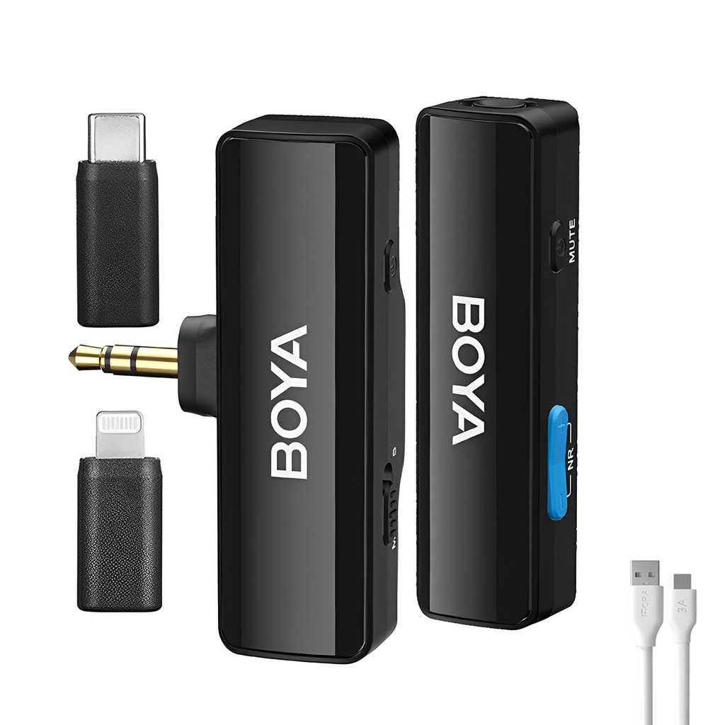 Microfone Lapela Boya Boyalink A1 + Cabo Usb 2.0 A/C Branco (K-6191-5861)